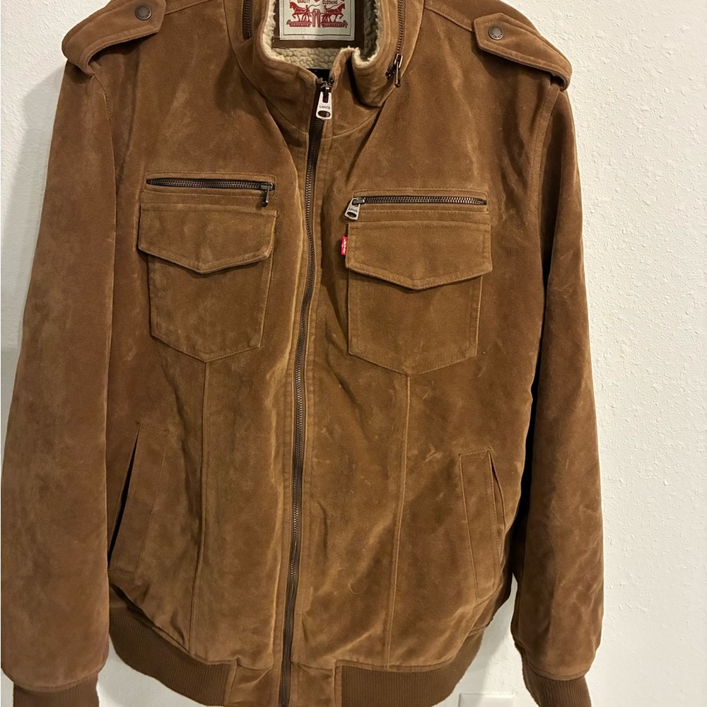 Levi's Brown Suede Bomber Jacket